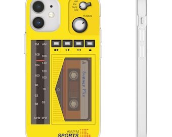 レトロウォークマン風スポーツAM/FMラジオカセットiPhoneケース 16 15