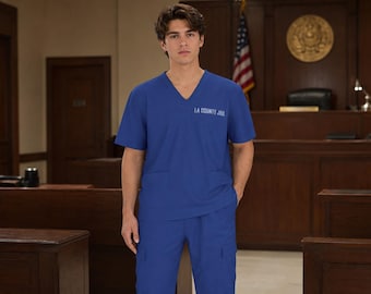 LA County Jail Prison Blues Menedez Uniform Costume Scrubs