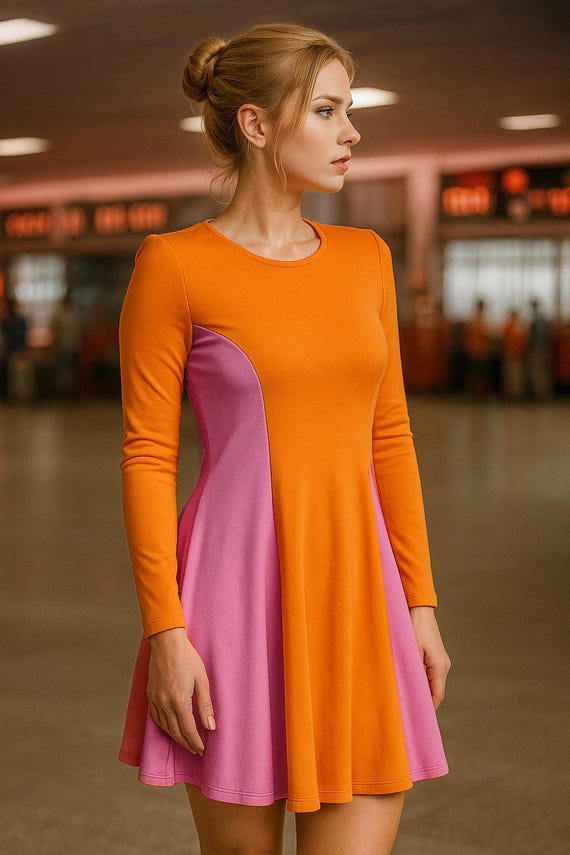 1960's Stewardess / Flight Attendant Uniform Costume Dress PSA