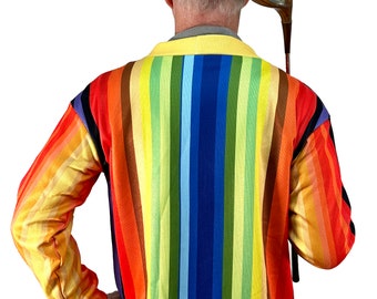 Caddyshack Cardigan Rainbow Cardigan Mens Dangerfield Golf Rainbow