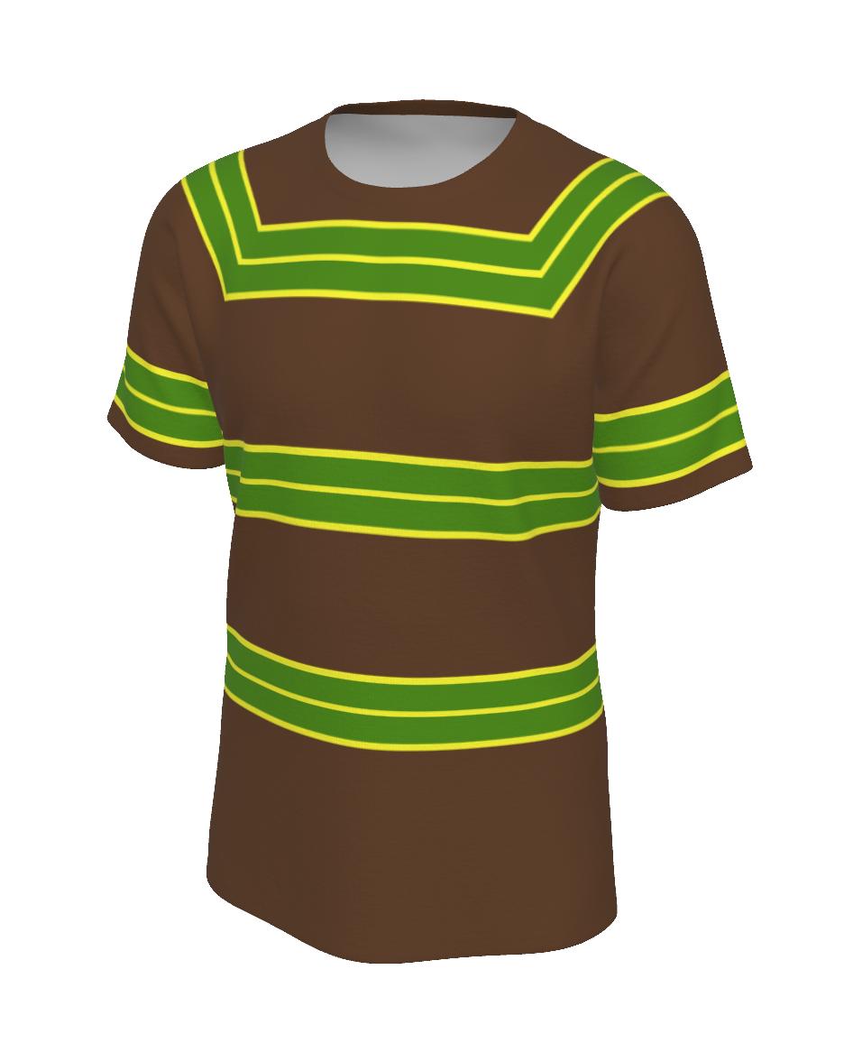 Cobain Look Brown Shirt Green Stripes T-shirt Sweater Tribute - Etsy