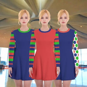 1973 United Style Stewardess Flight Attendant Costume Dress
