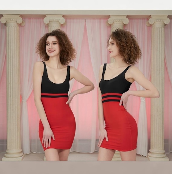 porn dress Former Porn Stars Costume Dresses Red and Black