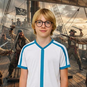 White Shirt With Stripes Koby Costume Uniform