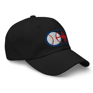 Baseball Uniform Embroidered Hat Cap Prop in Black Take Me Out To The Holosuite