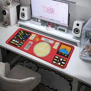 Transporter Desk Pad / Long Mousepad Prop LCARS Mouse Pad Starfleet