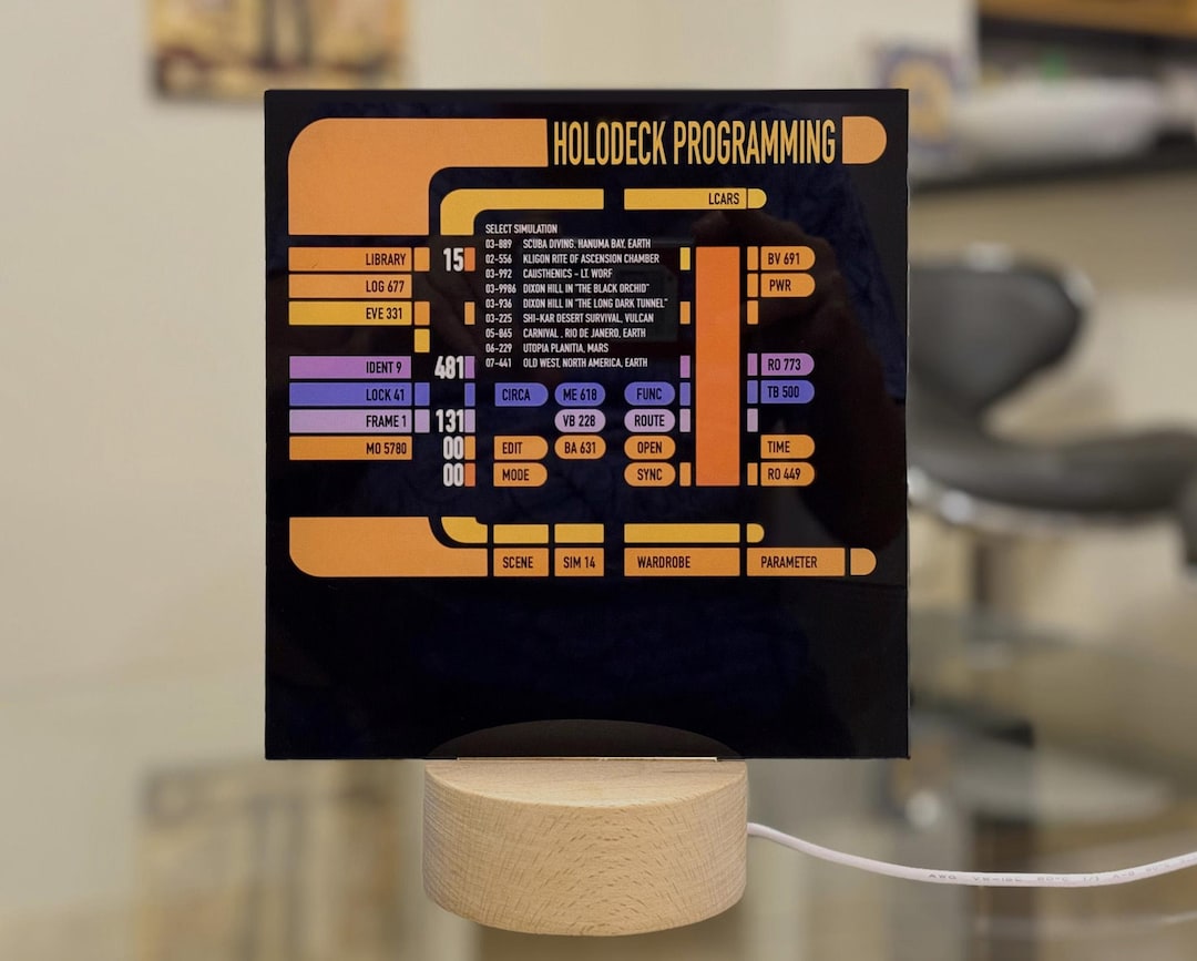LCARS Holodeck Controls Acrylic Prop - Etsy