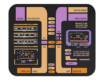 Runabout LCARS Weapons Targeting Display Mouse Pad (Rectangle) 9 x 8 Inches