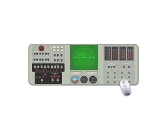 Colonial Viper Cockpit Flight Controls Long Mouse Pad Mousepad Desk Pad MK 1 Prop Cylon Targeting
