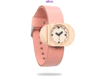 Wooden Watch - Woman Watch - Ebony - Type: Abra - Choose your color