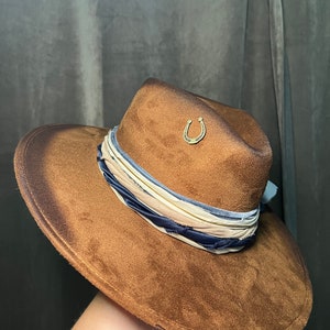 Western Hat, Brown Hat, Horse Hat, Rodeo Hat, Tan Hat, Wide Brim Hat, Concert Hat, Custom Hat