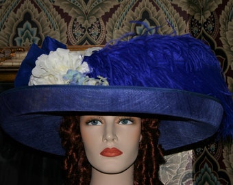 Kentucky Derby Hat, Edwardian Hat, Ascot Hat, Fashion Hat, Suffragette Hat, Tea Party Hat, Garden Party Hat, Wide Brim Hat - Lady Canterbury