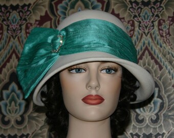 Fashion Hat, Downton Abbey Hat, Formal Hat, Wedding Hat, Dressy Flapper Hat, Edwardian Hat, Gatsby Hat, Pick from 16 colors - Lady Josephine