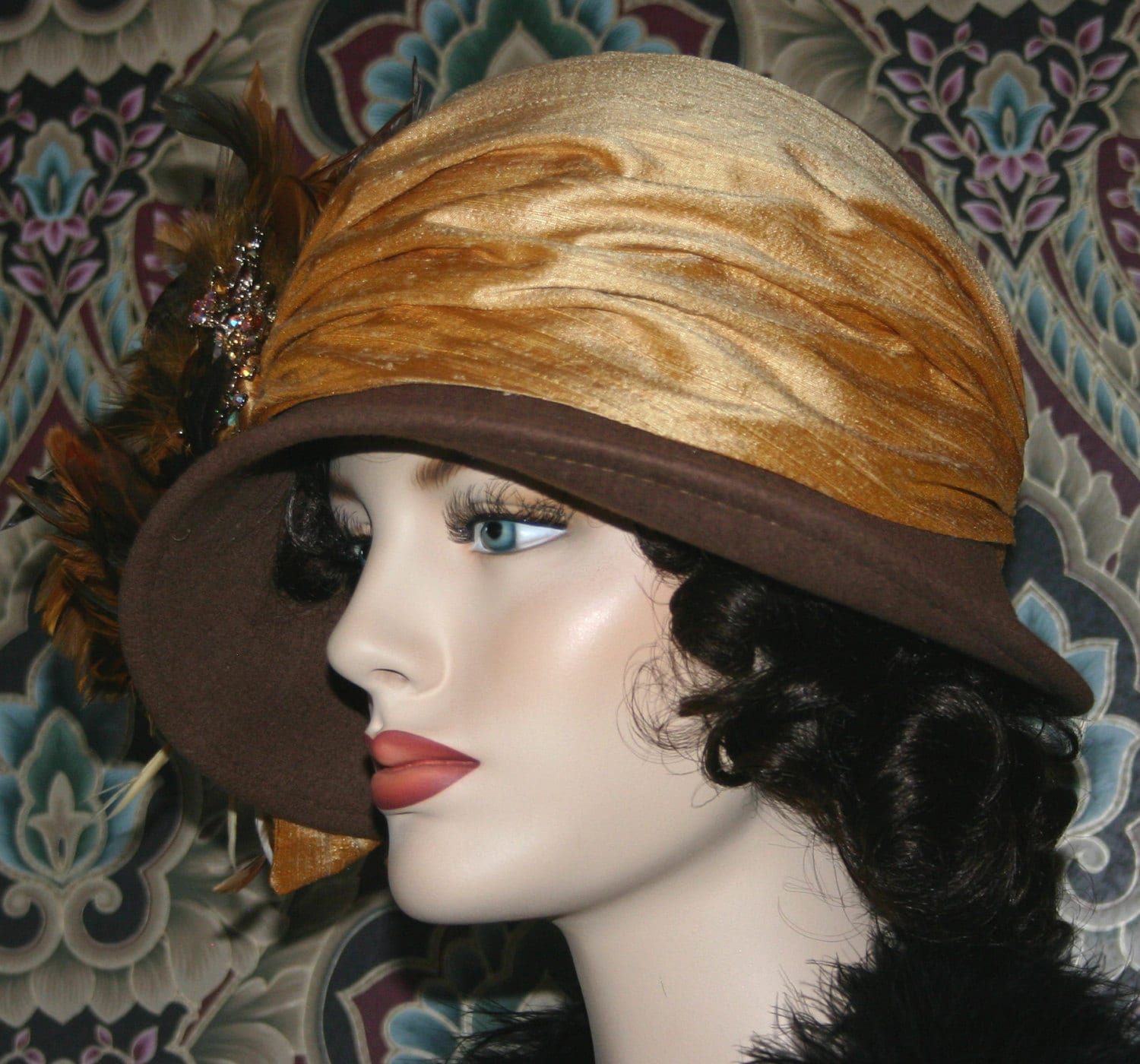 downton hat abbey flapper roaring twenties 1920 spice hats wool autumn kind tea brown 1920s