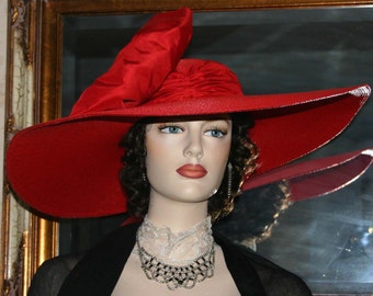 Red Church Hat - Etsy