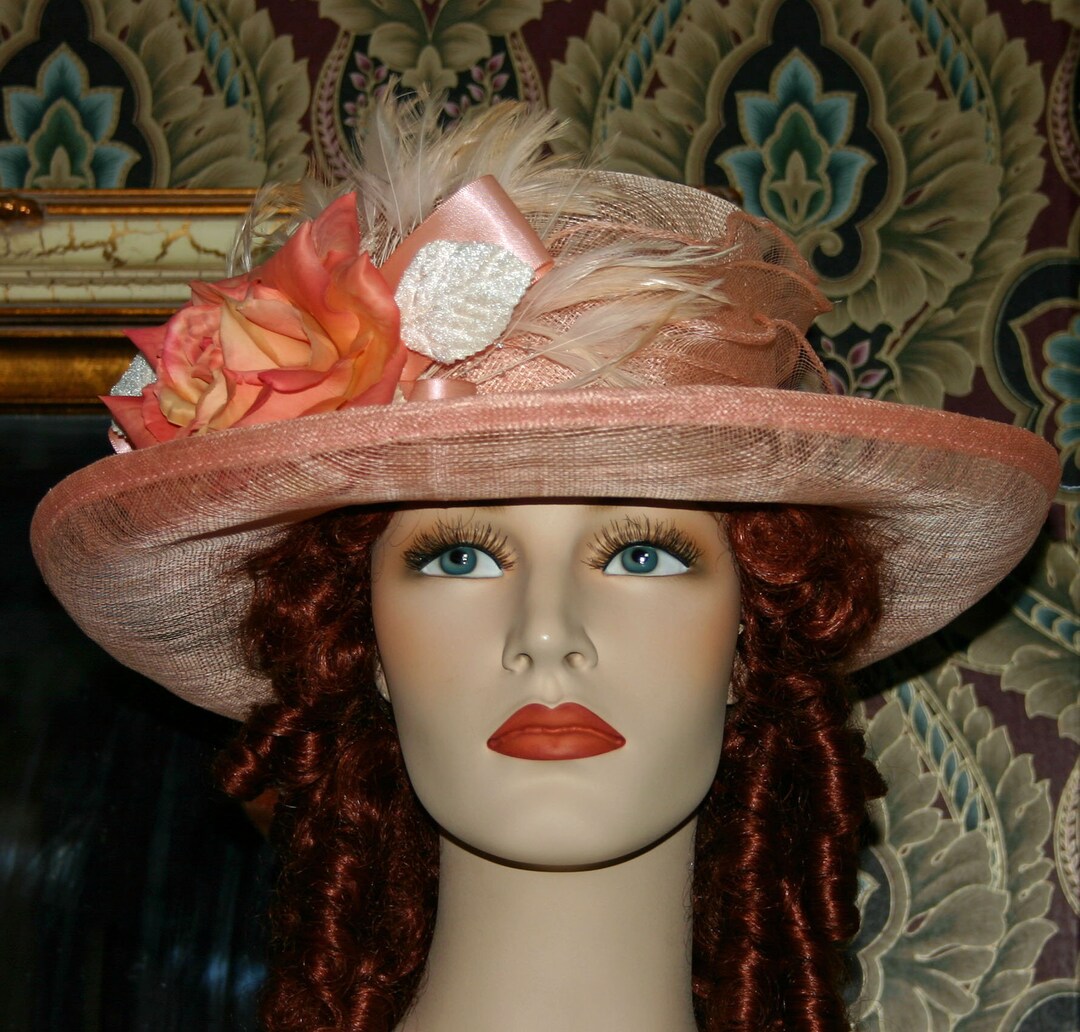 Women's Edwardian Tea Party Hat Church or Garden Party Hat Etsy
