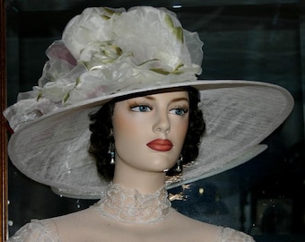 Kentucky Derby Hat, Royal Ascot Hat, Edwardian Tea Hat, Titanic Hat, Somewhere Time Hat, Downton Abbey Hat, Wedding Hat - Kentucky Morning