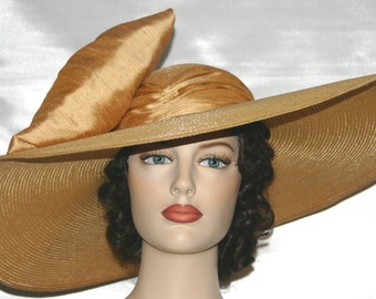 Women's Kentucky Derby Hat Royal Ascot Southern Belle Hat - Kentucky Delight  - designed for lady's Victorian and Edwardian events