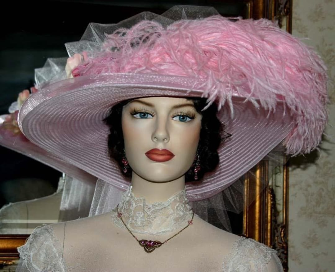 Women's Victorian Tea Party Hat Fashion Garden Party Hat Bridesmaid