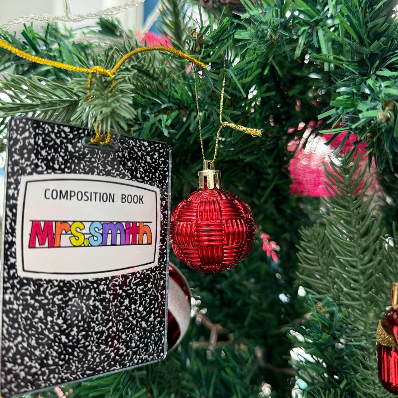 Personalized Teacher Christmas Ornament Personalized Gift for Educators Custom Teacher Appreciation Gift  Christmas Tree Decor Teachers