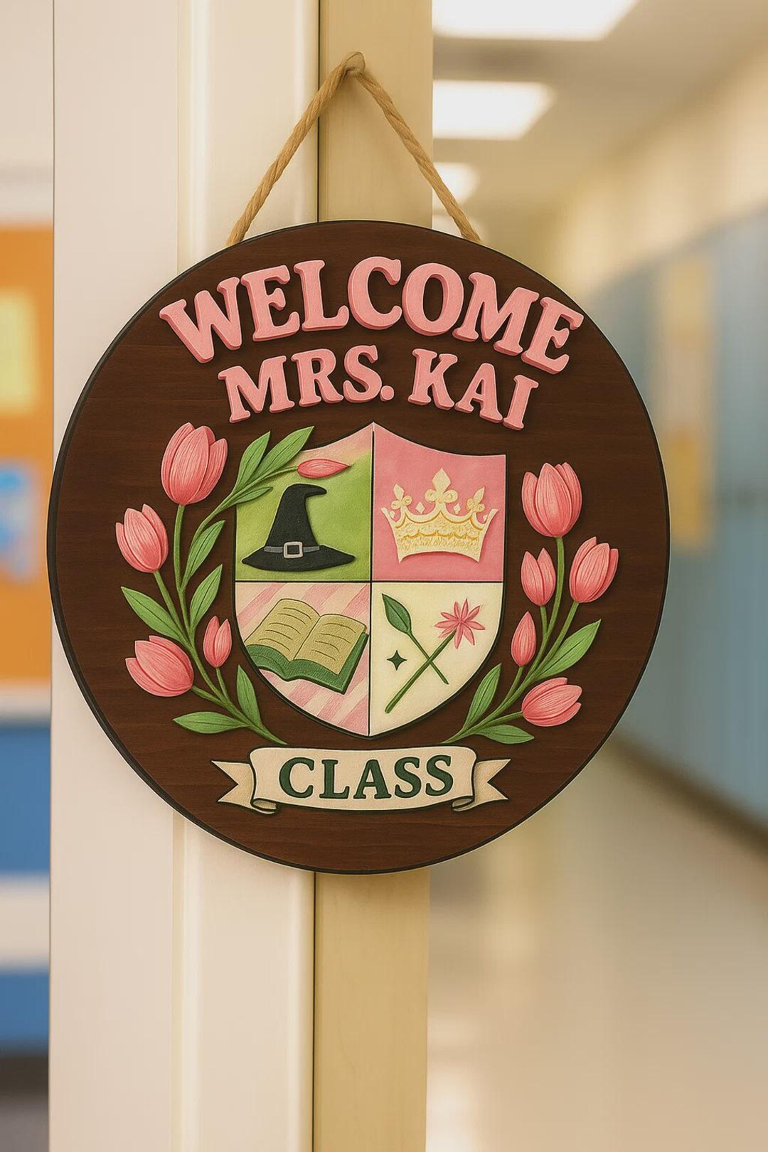 Personalized Teacher Door Sign - Welcome Classroom Sign for Teachers ...