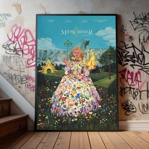 Póster de la película Midsommar, póster de lienzo premium, coleccionables para fanáticos del cine, póster de película popular para regalo