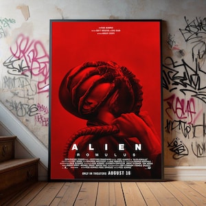 Alien: Romulus Filmplakat, Premium Leinwand Poster, Film Fans Sammlerstücke, Beliebtes Film Poster für Geschenk