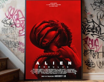 Alien: Romulus Filmplakat, Premium Leinwand Poster, Film Fans Sammlerstücke, Beliebtes Film Poster für Geschenk