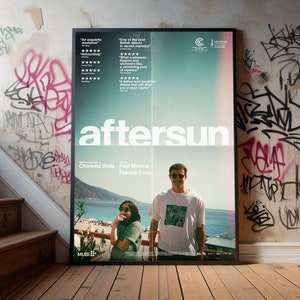 Póster de película Aftersun, póster de lienzo premium, coleccionables para fanáticos del cine, póster de película popular para regalo