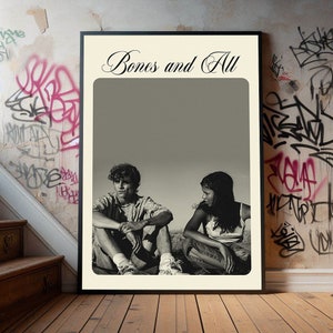 Bones and All Movie Poster, Premium Canvas Poster, Timothée Chalamet Film Fans Collectibles, Popular Movie Poster for Gift