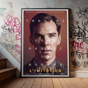 The Imitation Game Filmplakat, Premium Leinwand Poster, Film Fans Sammlerstücke, Beliebtes Film Poster für Geschenk