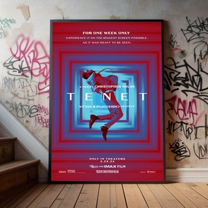 Tenet Movie Poster, Premium Canvas Poster, Film Fans Collectibles, Popular Movie Poster for Gift