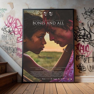Bones and All Movie Poster, Premium Canvas Poster, Film Fans Collectibles, Popular Movie Poster for Gift