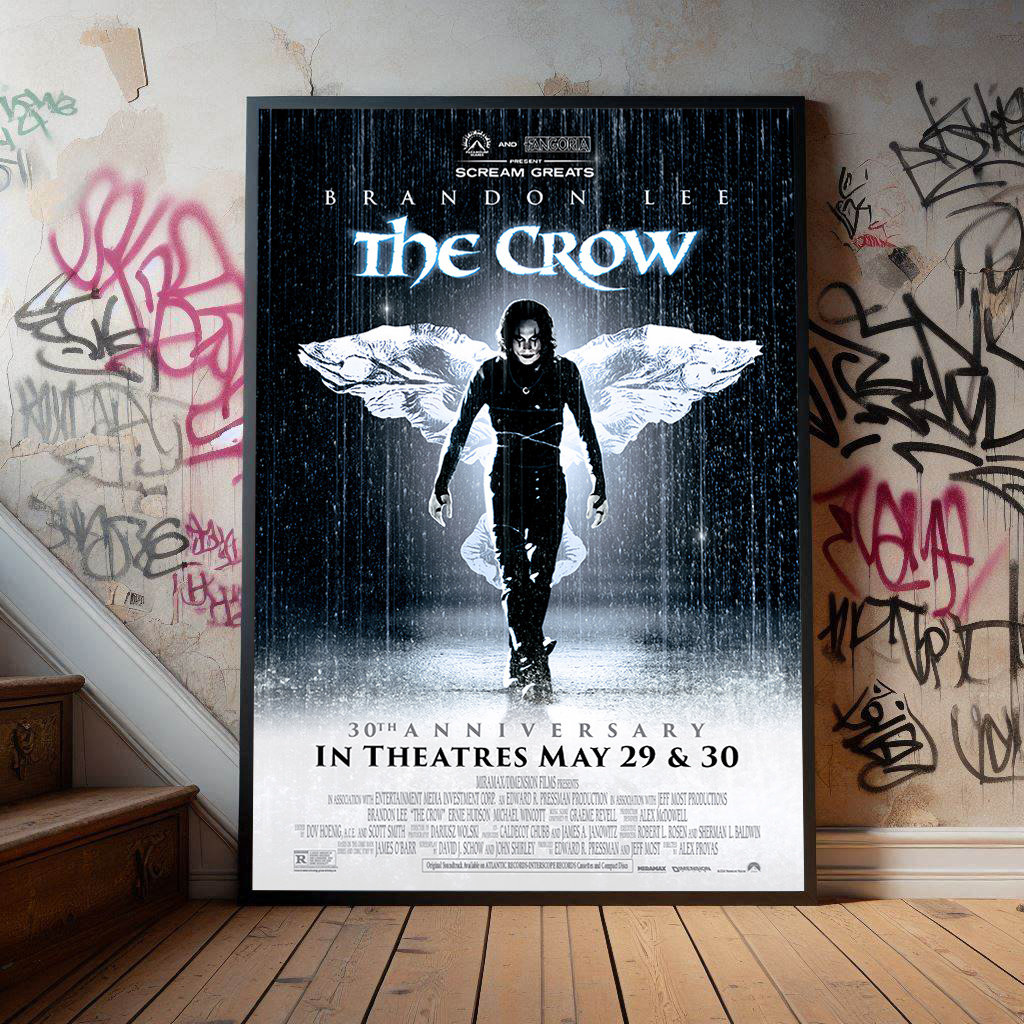 The Crow 1994 Movie Poster: 30th Anniversary Canvas Print