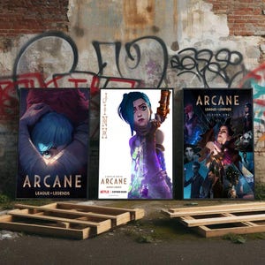 Póster de anime Arcane, póster de lienzo premium, coleccionables de Arcane, póster de película popular para regalar