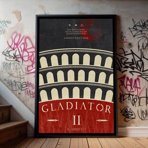 Gladiator 2 Movie Poster, Premium Canvas Poster, Film Fans Collectibles, Popular Movie Poster for Gift