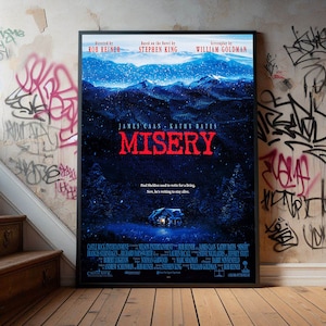 Misery Movie Poster, Premium Canvas Poster, Film Fans Collectibles, Popular Movie Poster for Gift