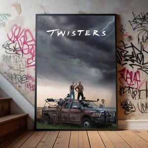 Twisters Movie Poster, Premium Canvas Poster, Film Fans Collectibles, Popular Movie Poster for Gift