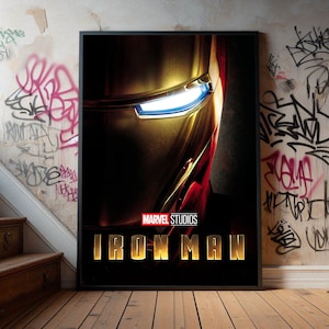 Iron Man Filmplakat, Premium Leinwand Poster, Filmfans Sammlerstücke, Beliebtes Film Poster für Geschenk