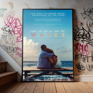 Waves (2019) Filmposter, Premium Leinwand Poster, Filmfans Sammlerstücke, Beliebtes Film Poster für Geschenk