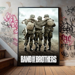 Band of Brothers Movie Poster, Premium Canvas Poster, Film Fans Collectibles, Popular Movie Poster for Gift