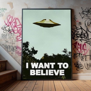 I Want to Believe Movie Poster, Premium Canvas Poster, Film Fans Collectibles, Popular Movie Poster for Gift