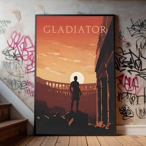 Gladiator Classic Movie Poster, Premium Canvas Poster, Film Fans Collectibles, Popular Movie Poster for Gift