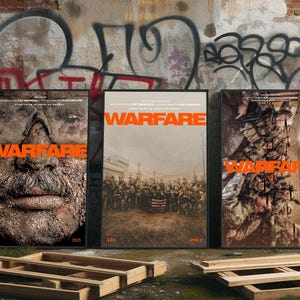 Warfare (2025) Kriegsfilm Poster, Premium Leinwand Poster, Film Fans Sammlerstücke, Beliebtes Film Poster für Geschenk