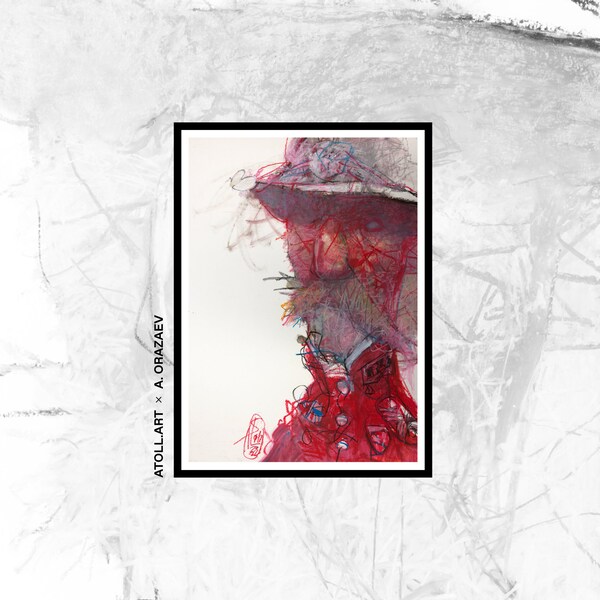 The Corporal of the 2nd Royal Regiment - Abstract Military Portrait - Vibrant Oil and Pastel Art Print - Fine Art Giclee