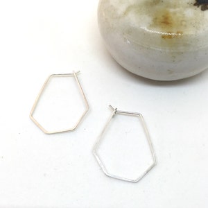 Geometric hoops 14k gold fill, rose gold fill, sterling silver or copper image 3