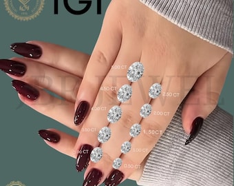 Labor gewachsener Diamant mit Ovalschliff, loser Diamant für Ring, CVD-Diamant für Schmuck, EF-VS-Klarheit, Diamant für die Herstellung von Hochzeitsschmuck, Geschenk für sie