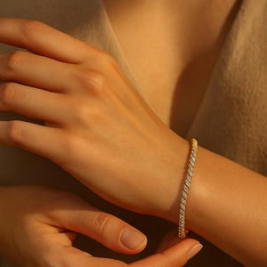 2.50 Carat EF/VVS Marquise Cut Lab Grown Diamond Tennis Bracelet, Solid 14k Gold Tennis Bracelets, Prong Setting, Anniversary Gift for Her