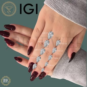 IGI Certified Pear Cut Lab grown Diamond For Jewelry, 0.50 To 5.0 Ct Lab Diamond, Loose Diamond for Custom Engagement Ring, Man Made Diamond