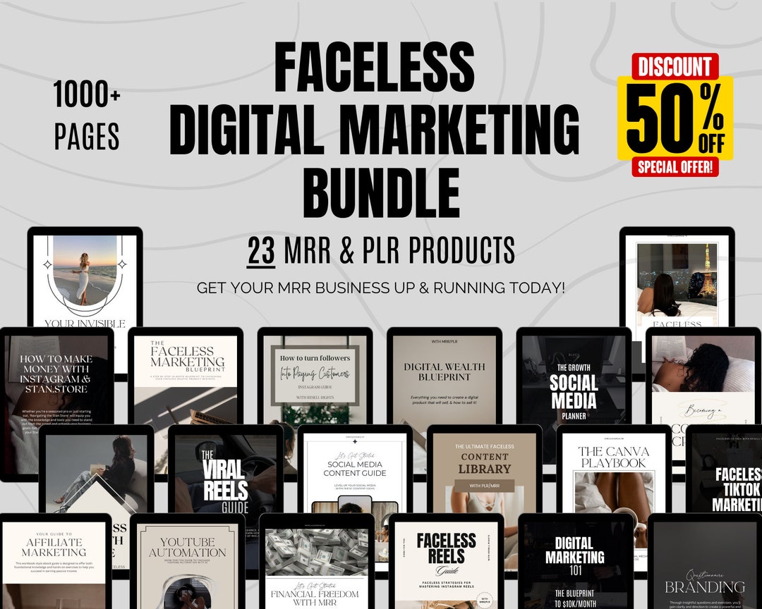 Buy Faceless Digital Marketing Guide Bundle With Master Resell Rights ...